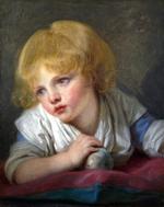 欧洲12-19世纪油画六_GREUZE, Jean-Baptiste - A Child with an Apple